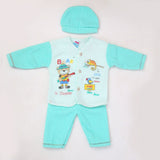 Newborn Boy Full Sleeves Polar Suit 3884 - Sea Green, Kids, NB Boys Sets And Suits, Chase Value, Chase Value