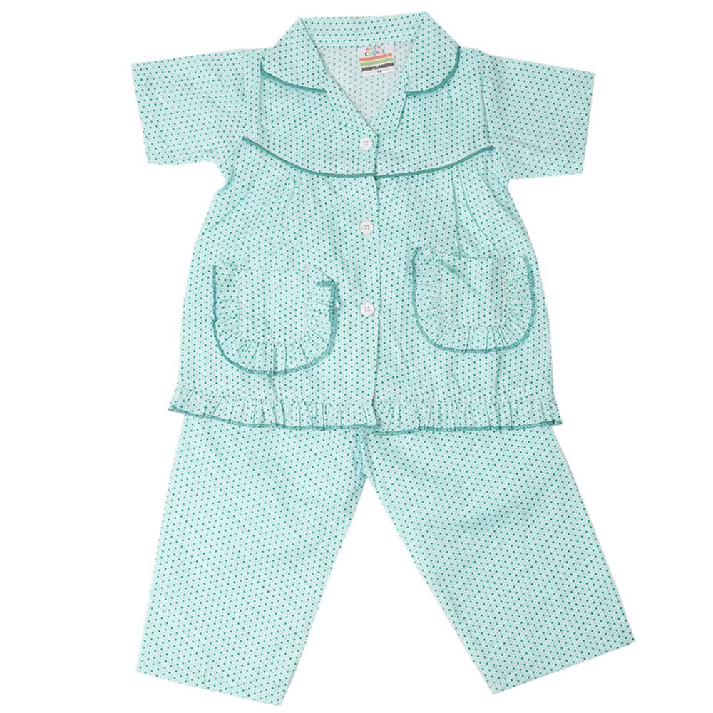 Girls Half Sleeves Sleeping Suit - Minte Green, Kids, Girls Sets And Suits, Chase Value, Chase Value