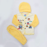 Newborn Boy Full Sleeves Polar Suit 10151 - Yellow, Kids, NB Boys Sets And Suits, Chase Value, Chase Value