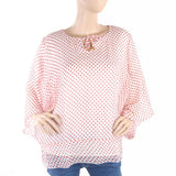 Women's Western Top Poncho Style - White - Red, Women, T-Shirts And Tops, Chase Value, Chase Value
