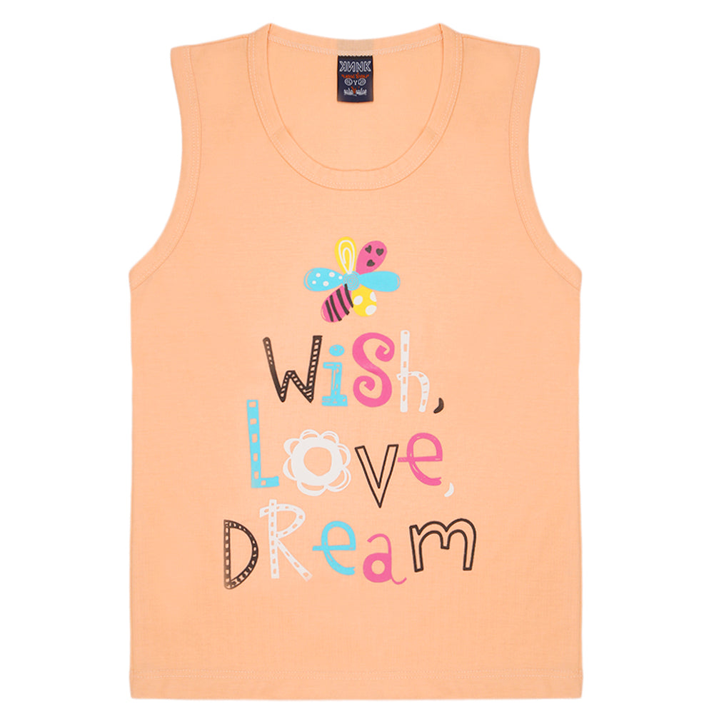 Girls Sando - Peach, Girls T-Shirts, Chase Value, Chase Value