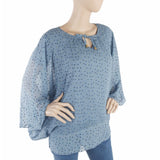 Women's Western Top Poncho Style - Steel Blue, Women, T-Shirts And Tops, Chase Value, Chase Value