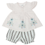 Newborn Girls Half Sleeves Suit - Off White, Kids, Newborn Girls Sets And Suits, Chase Value, Chase Value