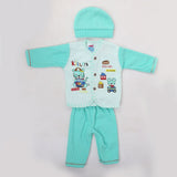 Newborn Boy Full Sleeves Polar Suit 10151 - Sea Green, Kids, NB Boys Sets And Suits, Chase Value, Chase Value