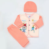 Newborn Boy Full Sleeves Polar Suit 7165 - Peach, Kids, NB Boys Sets And Suits, Chase Value, Chase Value
