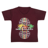 Boys Half Sleeves T-Shirt - Maroon, Kids, Boys T-Shirts, Chase Value, Chase Value