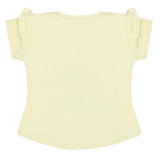Girls Half Sleeves Printed T-Shirt - Yellow, Girls T-Shirts, Chase Value, Chase Value