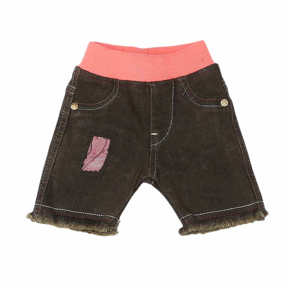 Newborn Girls Denim Short - Olive Green, Kids, New Born Boys Shorts And Pants, Chase Value, Chase Value