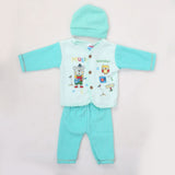 Newborn Boy Full Sleeves Polar Suit 10350 - Sea Green, Kids, NB Boys Sets And Suits, Chase Value, Chase Value