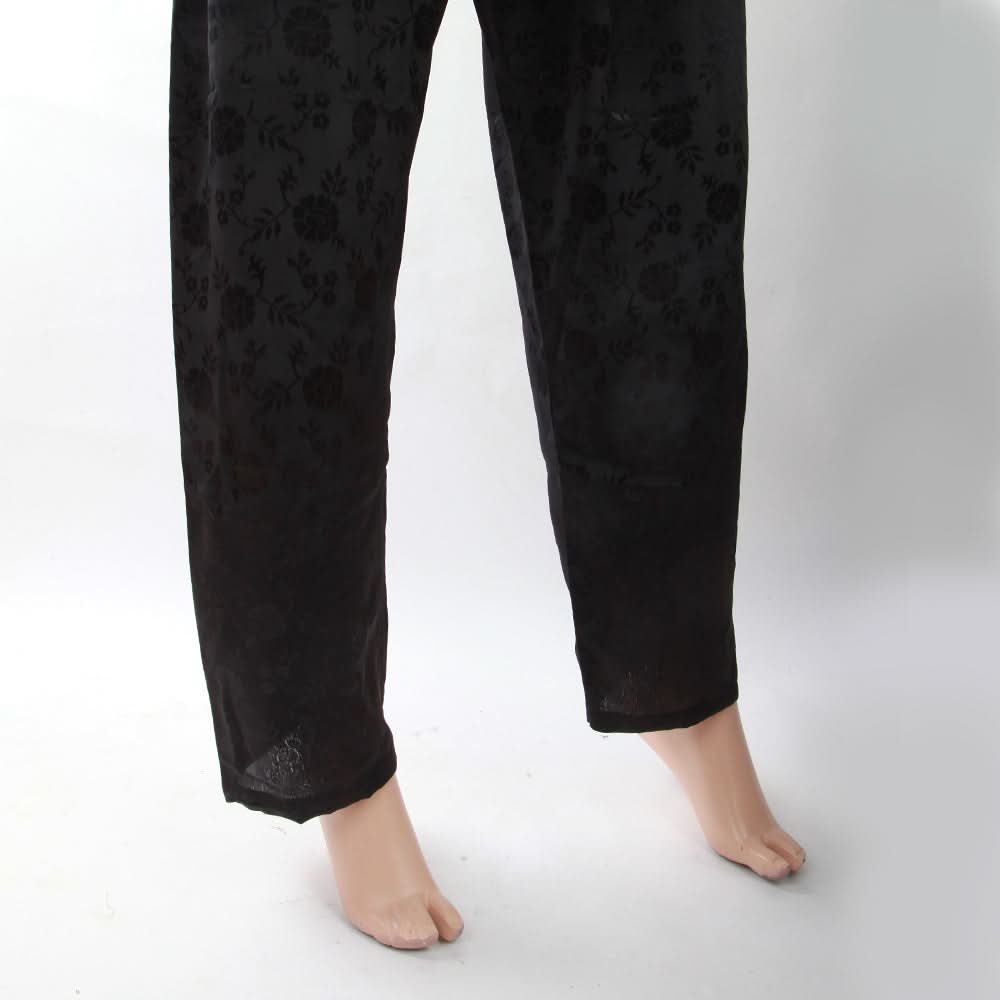 Women's Self Printed Silk Trouser - Black, Women, Pants & Tights, Chase Value, Chase Value