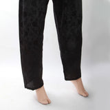 Women's Self Printed Silk Trouser - Black, Women, Pants & Tights, Chase Value, Chase Value