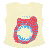Girls Half Sleeves Printed T-Shirt - Yellow, Girls T-Shirts, Chase Value, Chase Value