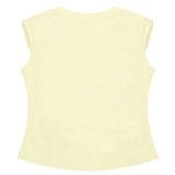 Girls Half Sleeves Printed T-Shirt - Yellow, Girls T-Shirts, Chase Value, Chase Value