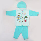 Newborn Boy Full Sleeves Polar Suit 10350 - Sea Green, Kids, NB Boys Sets And Suits, Chase Value, Chase Value