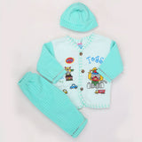 Newborn Boy Full Sleeves Polar Suit 10346 - Sea Green, Kids, New Born Boys Sets And Suits, Chase Value, Chase Value