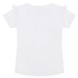 Girls Half Sleeves Printed T-Shirt - White, Girls T-Shirts, Chase Value, Chase Value