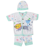 Newborn Boys Half Sleeves Suit - Sea Green, Kids, Newborn Boys Sets And Suits, Chase Value, Chase Value