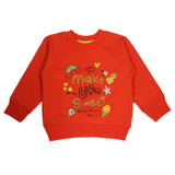 Girls Full Sleeves T-Shirt - Orange, Girls T-Shirts, Chase Value, Chase Value
