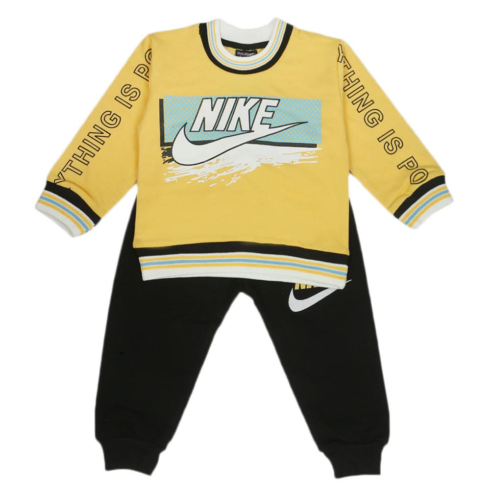 Boys Full Sleeves 2Pcs Suits - Yellow, Boys Sets & Suits, Chase Value, Chase Value