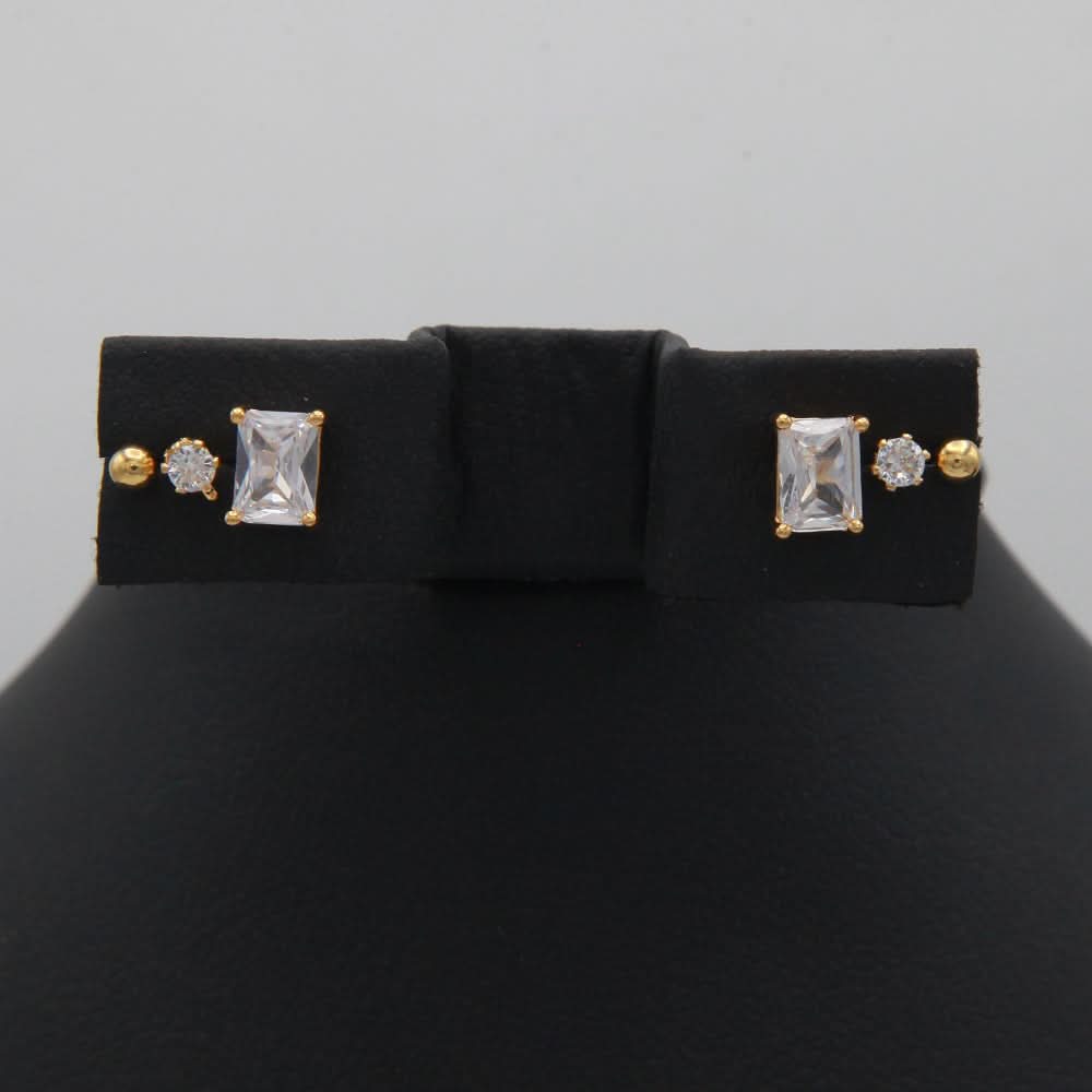 Women's Triple Ear Tops - Golden, Women, Earrings & Tops, Chase Value, Chase Value