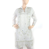 Women's Fancy Embroidered Kurti - Light Grey, Women, Ready Kurtis, Chase Value, Chase Value