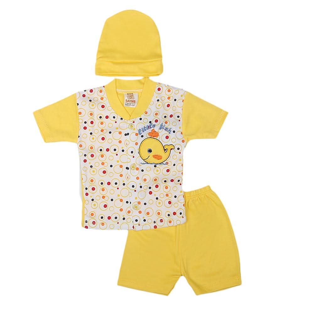 Newborn Boys Suits 3 Pcs - Yellow, Kids, NB Boys Sets And Suits, Chase Value, Chase Value