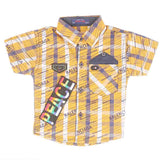 Newborn Half Sleeves Printed Shirt - Yellow, Kids, NB Boys Shirts And T-Shirts, Chase Value, Chase Value