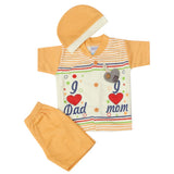 Newborn Boys Half Sleeves Suit - Peach, Kids, New Born Boys Sets And Suits, Chase Value, Chase Value
