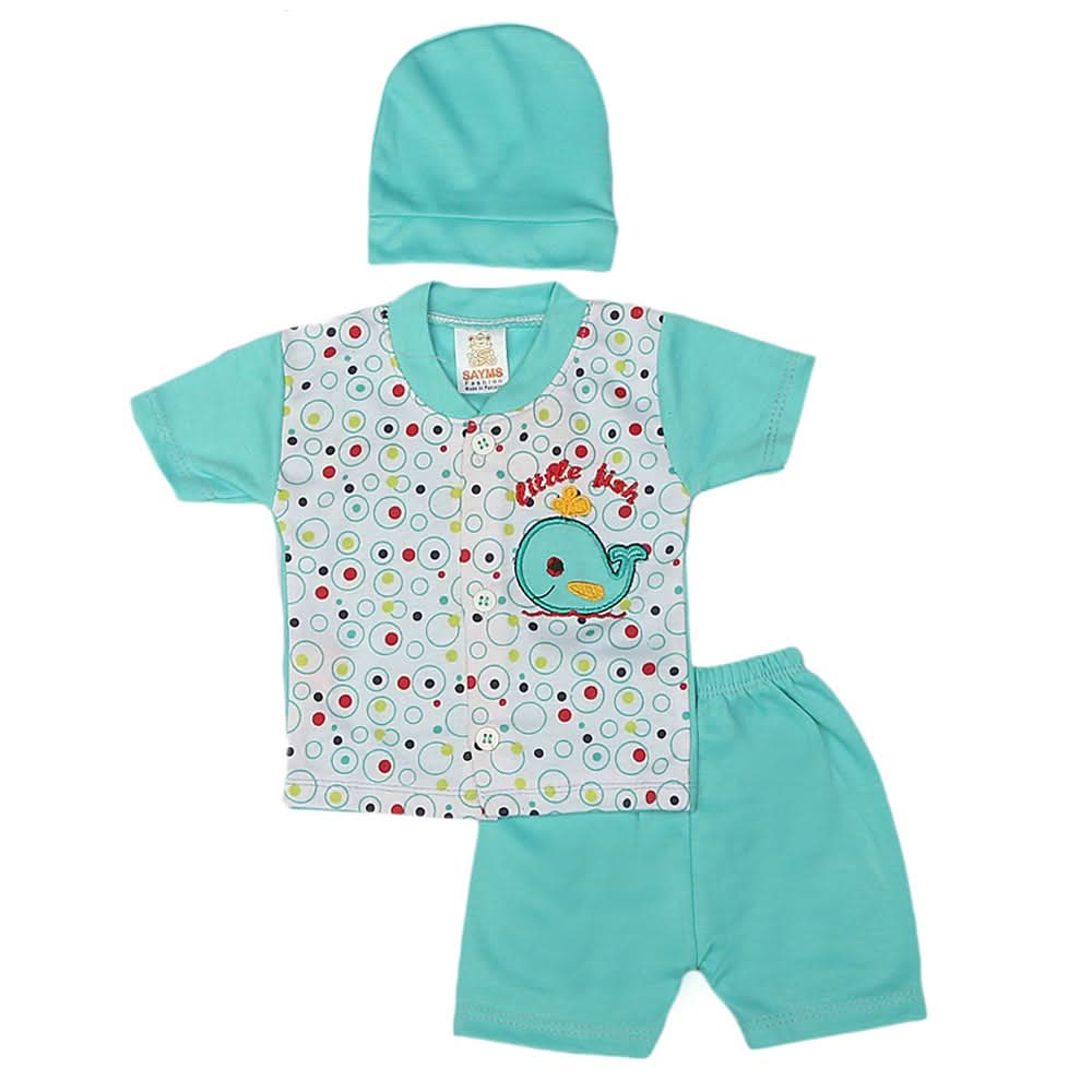 Newborn Boys Suits 3 Pcs - Sky Blue, Kids, NB Boys Sets And Suits, Chase Value, Chase Value