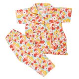 Girls Half Sleeves Sleeping Suits - Orange, Kids, Girls Sets And Suits, Chase Value, Chase Value