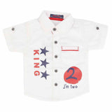 Newborn Half Sleeves Printed Shirt - White, Kids, NB Boys Shirts And T-Shirts, Chase Value, Chase Value