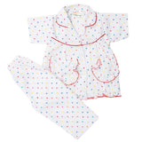 Girls Half Sleeves Sleeping Suits - White, Kids, Girls Sets And Suits, Chase Value, Chase Value