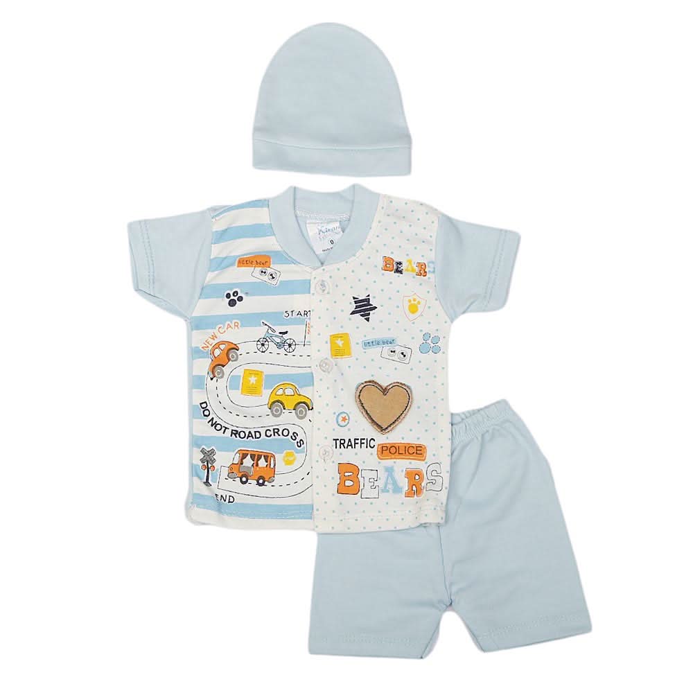 Newborn Boys Suits 3 Pcs - Blue, Kids, NB Boys Sets And Suits, Chase Value, Chase Value