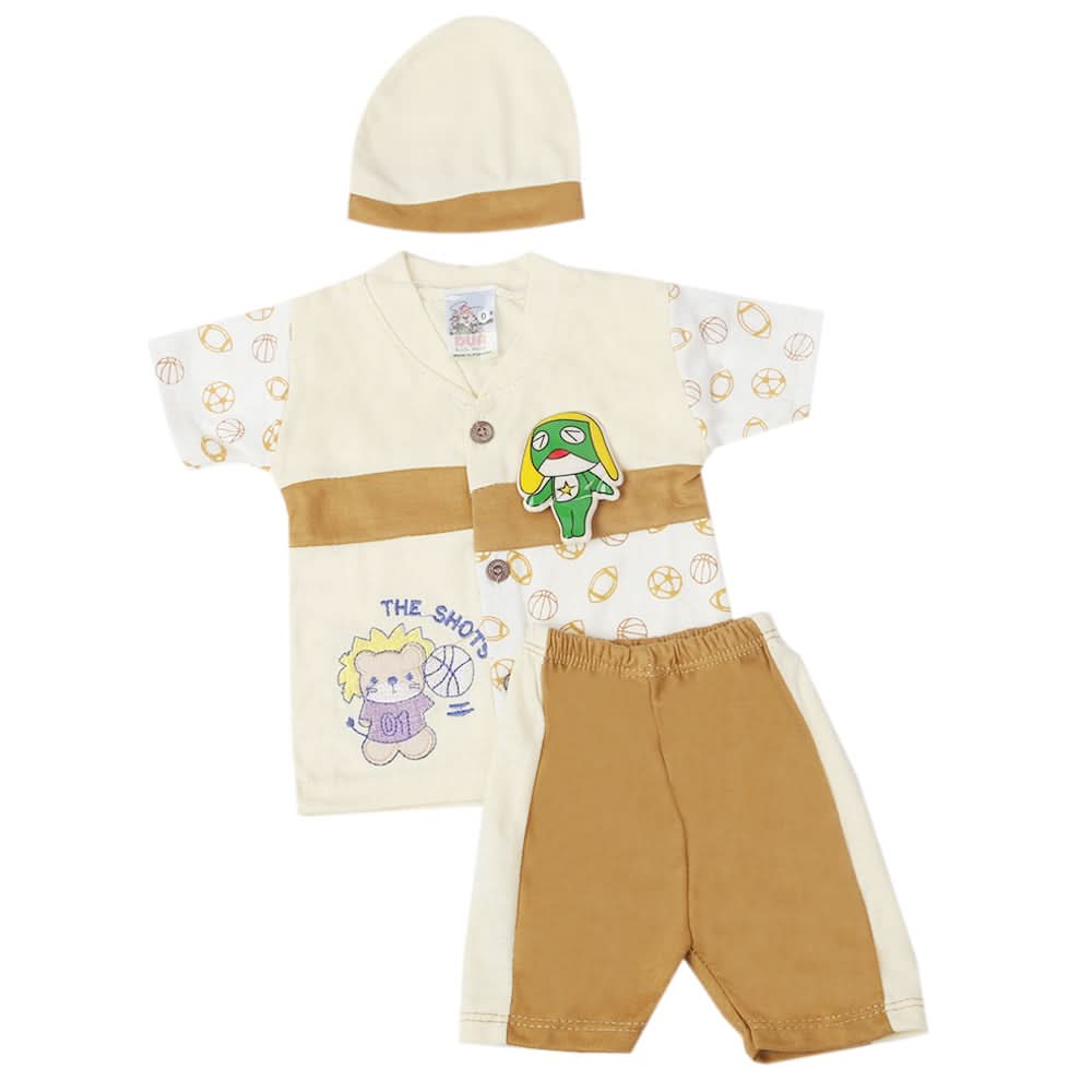 Newborn Boys Half Sleeves Suit - Fawn, Kids, New Born Boys Sets And Suits, Chase Value, Chase Value