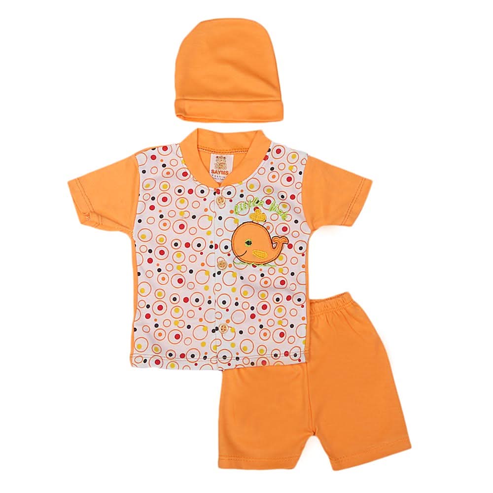Newborn Boys Suits 3 Pcs - Orange, Kids, NB Boys Sets And Suits, Chase Value, Chase Value