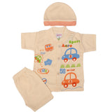 Newborn Boys Suits 3 Pcs - Peach, Kids, NB Boys Sets And Suits, Chase Value, Chase Value