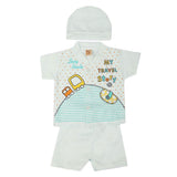 Newborn Boys Suits 3 Pcs - Cyan, Kids, NB Boys Sets And Suits, Chase Value, Chase Value