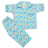 Boys Half Sleeves Sleeping Suits - Cyan, Kids, Boys Sets And Suits, Chase Value, Chase Value