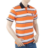 Men's Yarn Dyed Half Sleeves Polo T-Shirt - Orange, Men, T-Shirts And Polos, Chase Value, Chase Value