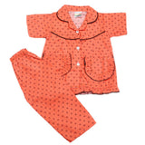 Girls Half Sleeves Sleeping Suits - Rust, Kids, Girls Sets And Suits, Chase Value, Chase Value