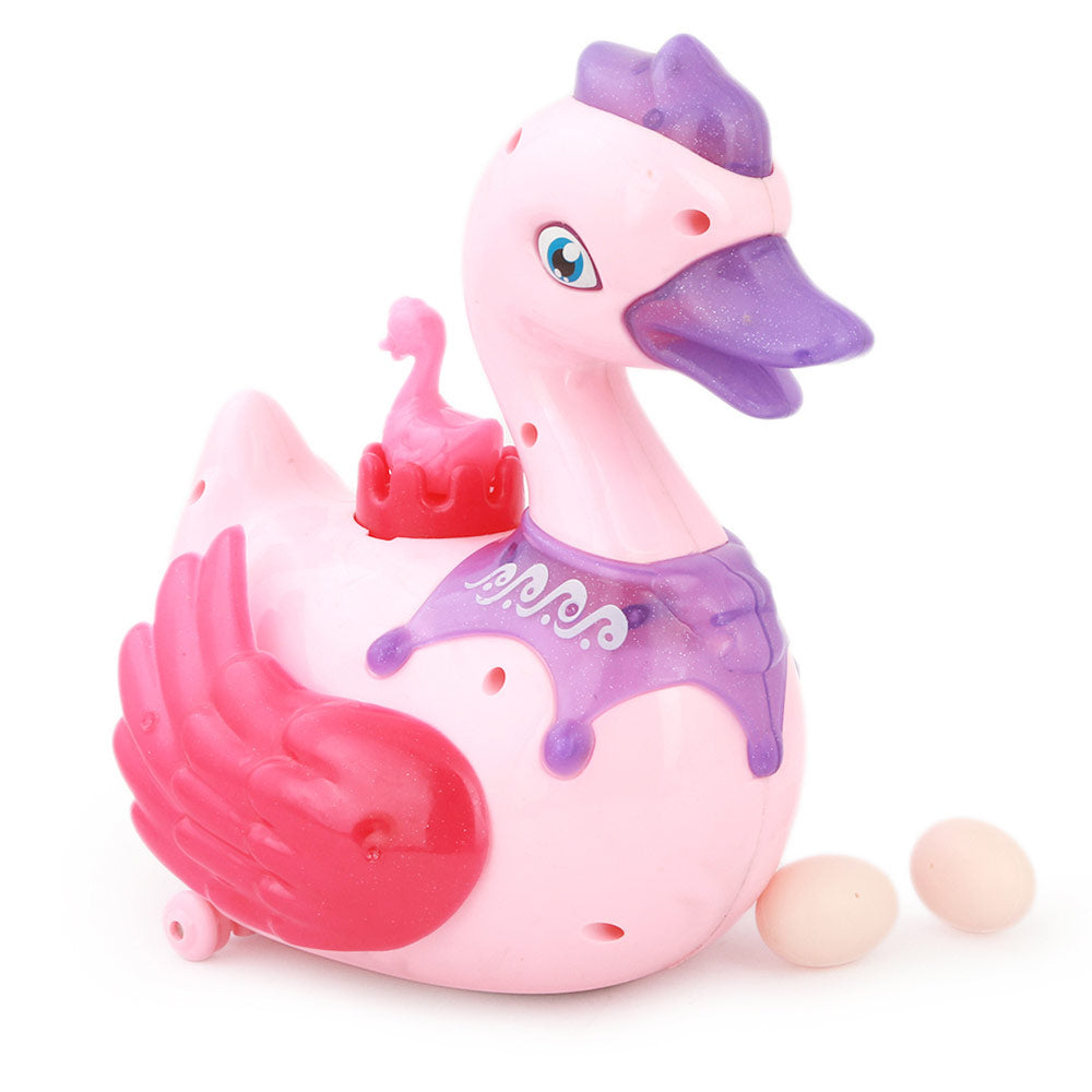 Eggs Laying Swan With Lights And Music - Pink, Kids, Musical Toys, Chase Value, Chase Value