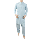 Men's Mashriq Slim Fit Suit - Light Blue, Men, Shalwar Kameez, Chase Value, Chase Value