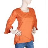 Women's Fancy Woven Top - Rust, Women, T-Shirts And Tops, Chase Value, Chase Value