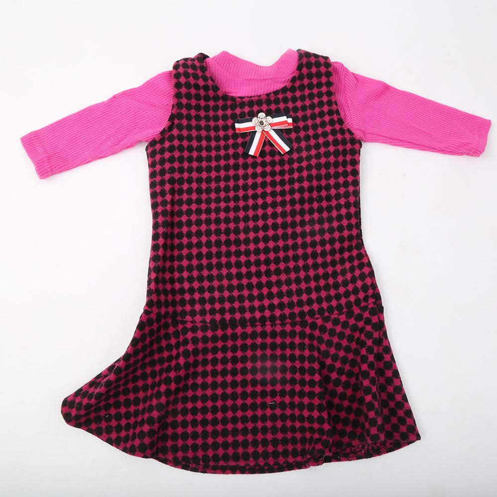 Girls Full Sleeves Frock - Purple, Kids, Girls Frocks, Chase Value, Chase Value