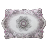 Flower Emboss Tray Small - Purple & White, Home & Lifestyle, Serving And Dining, Chase Value, Chase Value