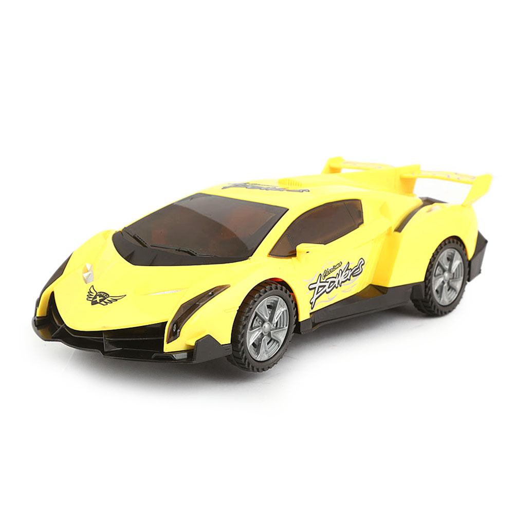 High Speed Car With Music And Light For Kids - Yellow - test-store-for-chase-value