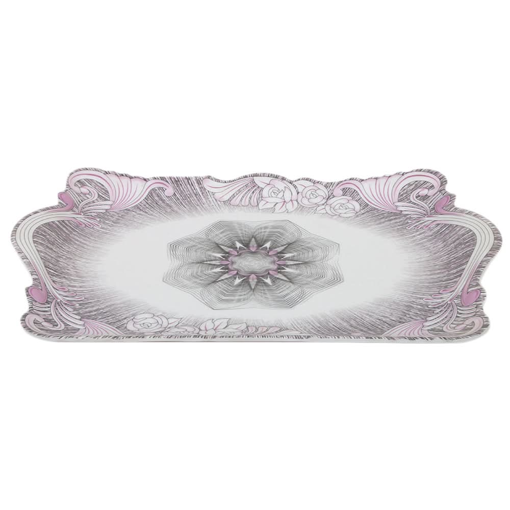 Flower Emboss Tray Small - Purple & White, Home & Lifestyle, Serving And Dining, Chase Value, Chase Value