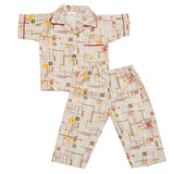 Boys Half Sleeves Sleeping Suits - Cream, Kids, Boys Sets And Suits, Chase Value, Chase Value