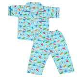 Boys Half Sleeves Sleeping Suits - Cyan, Kids, Boys Sets And Suits, Chase Value, Chase Value