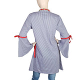 Women's Embroidered Check Kurti - Blue, Women, Ready Kurtis, Chase Value, Chase Value